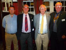 The Rotary Club of Southport LInks Quiz Team, Gerald Johnson, Chris Sumner, Tom Farley and Bill Thomas receive the District Quiz Trophy.